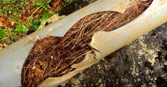Tree roots in pipes
